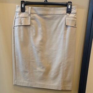 White House Black Market Beige Pencil Skirt